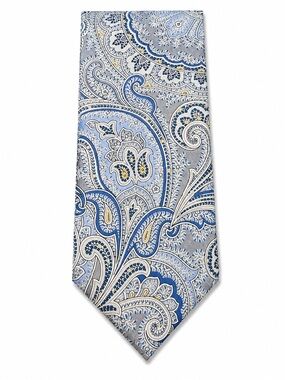 Chaps Blue and Cream Paisley Silk Tie